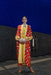 Vintage Silk Kimono with Polka Dots: Front View, Yellow Lining